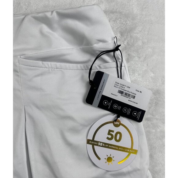 Tail White Label XL Womens White Golf Skort With UPF 50+ Sun Protection - Picture 6 of 12